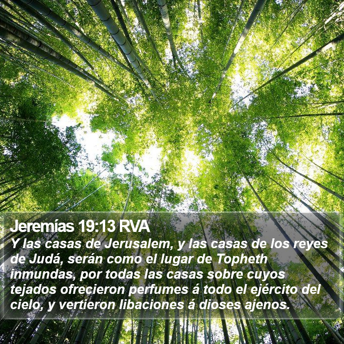 Jeremías 19:13 RVA Bible Study