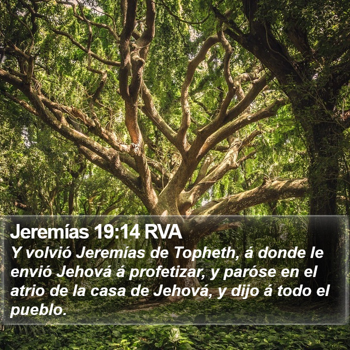 Jeremías 19:14 RVA Bible Study