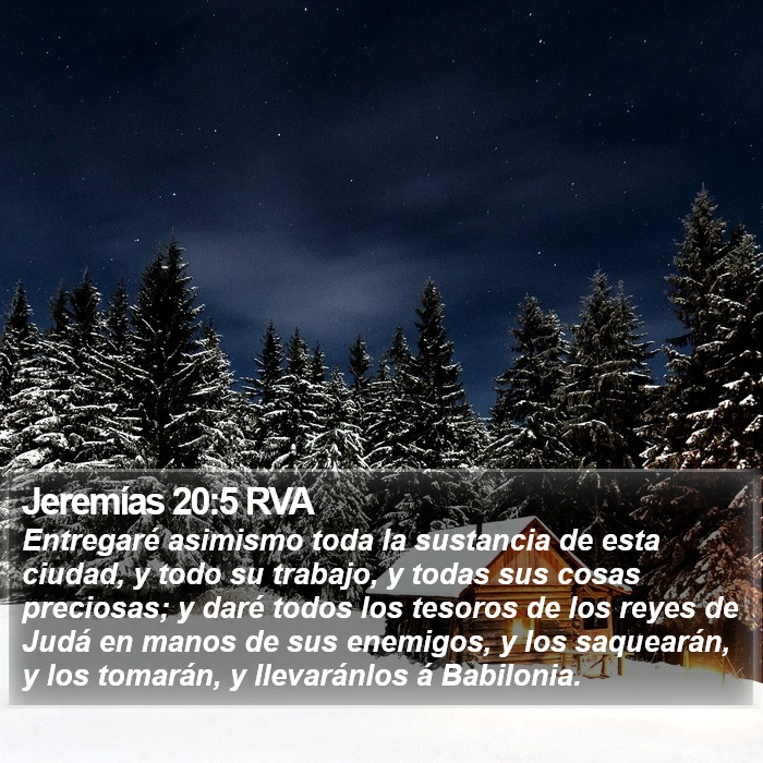 Jeremías 20:5 RVA Bible Study