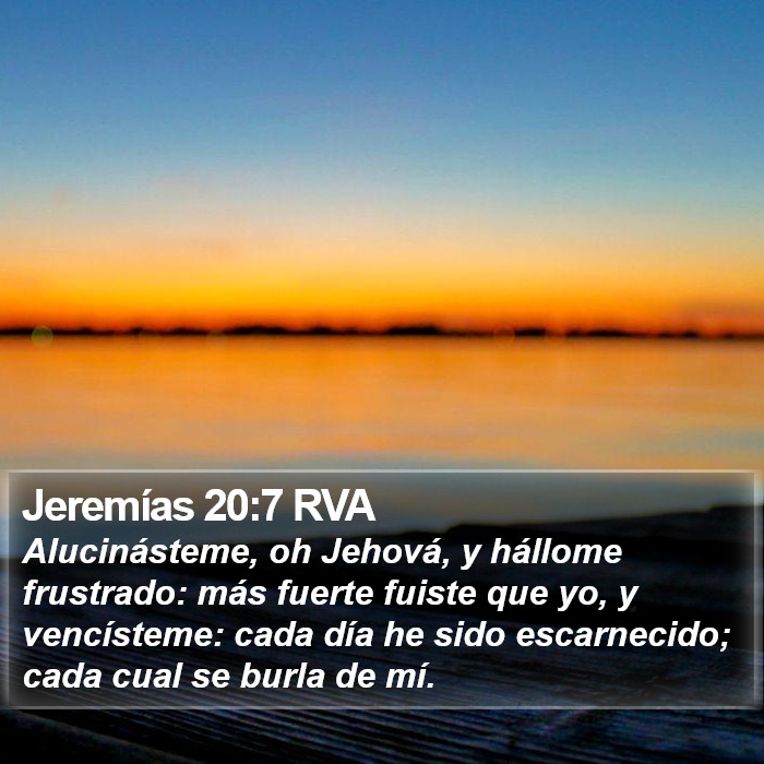 Jeremías 20:7 RVA Bible Study