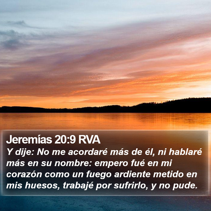 Jeremías 20:9 RVA Bible Study