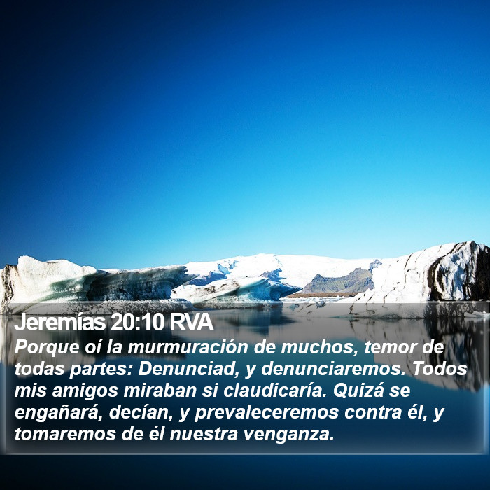 Jeremías 20:10 RVA Bible Study