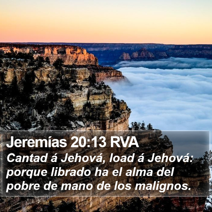 Jeremías 20:13 RVA Bible Study