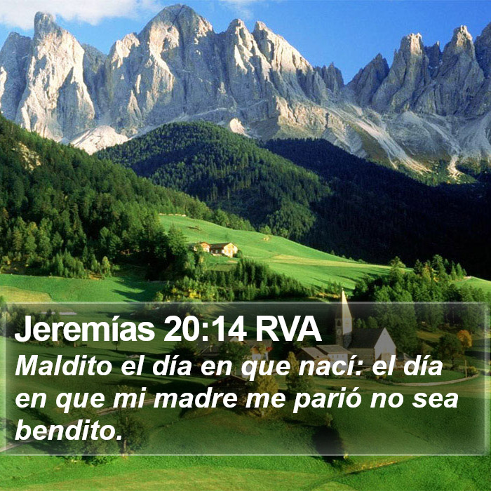 Jeremías 20:14 RVA Bible Study