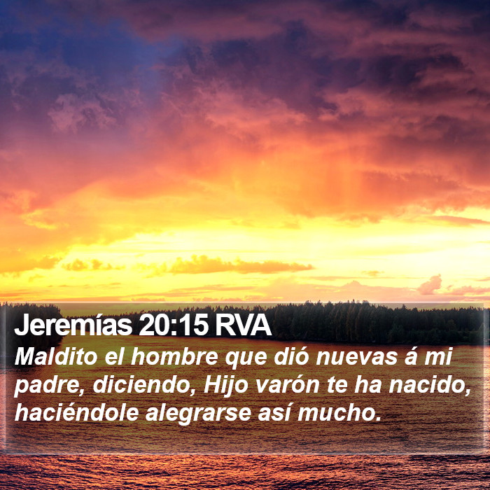 Jeremías 20:15 RVA Bible Study