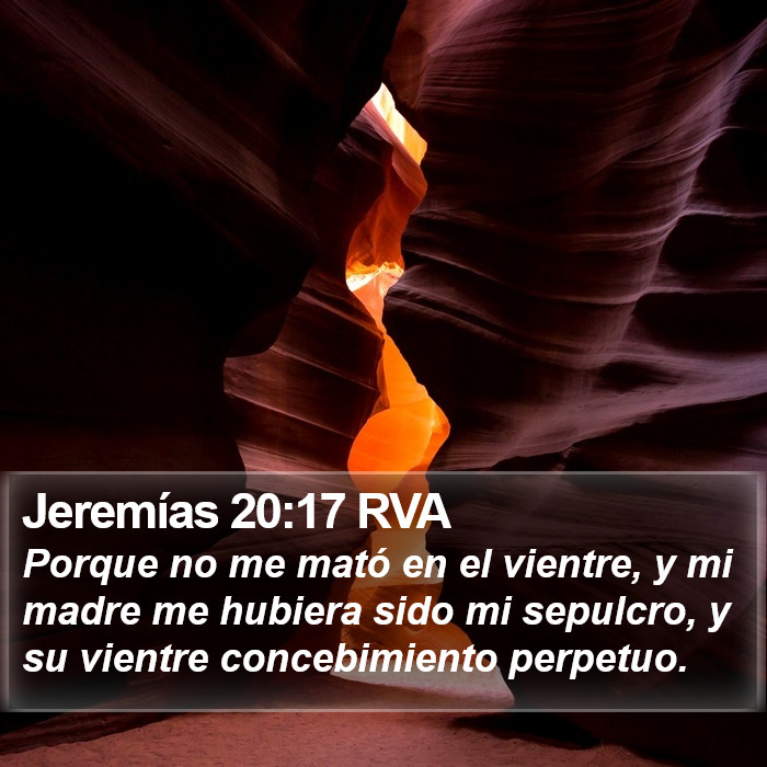 Jeremías 20:17 RVA Bible Study