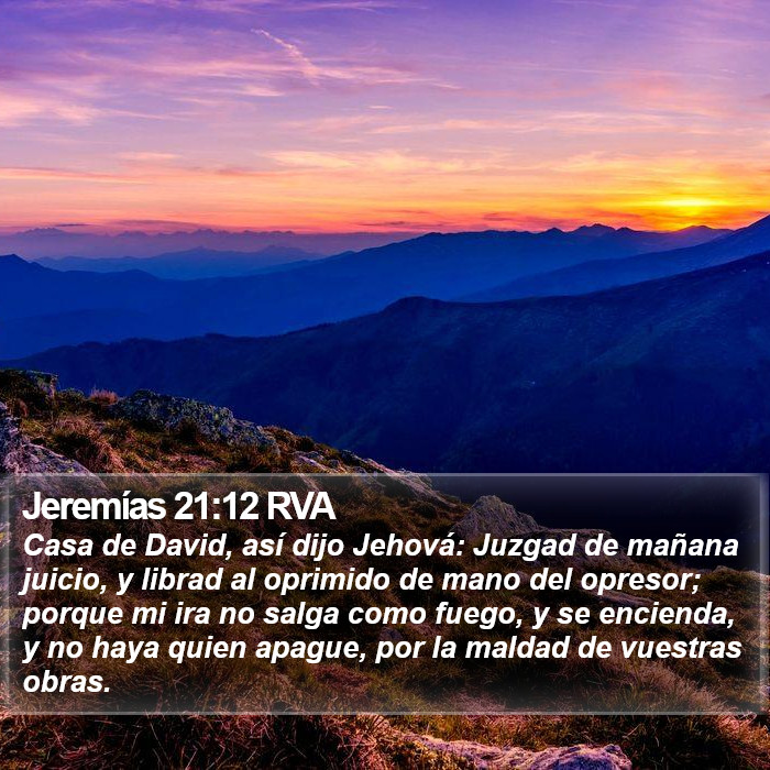 Jeremías 21:12 RVA Bible Study