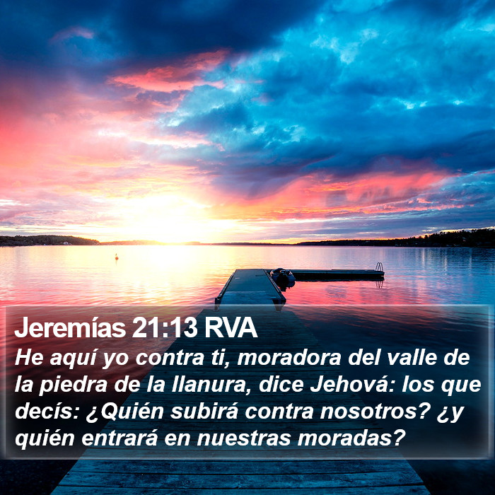 Jeremías 21:13 RVA Bible Study