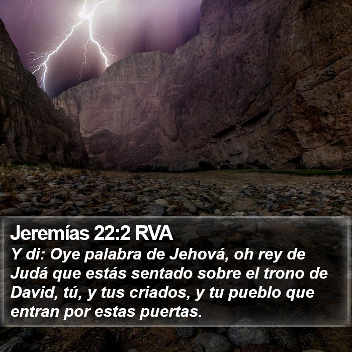 Jeremías 22:2 RVA Bible Study