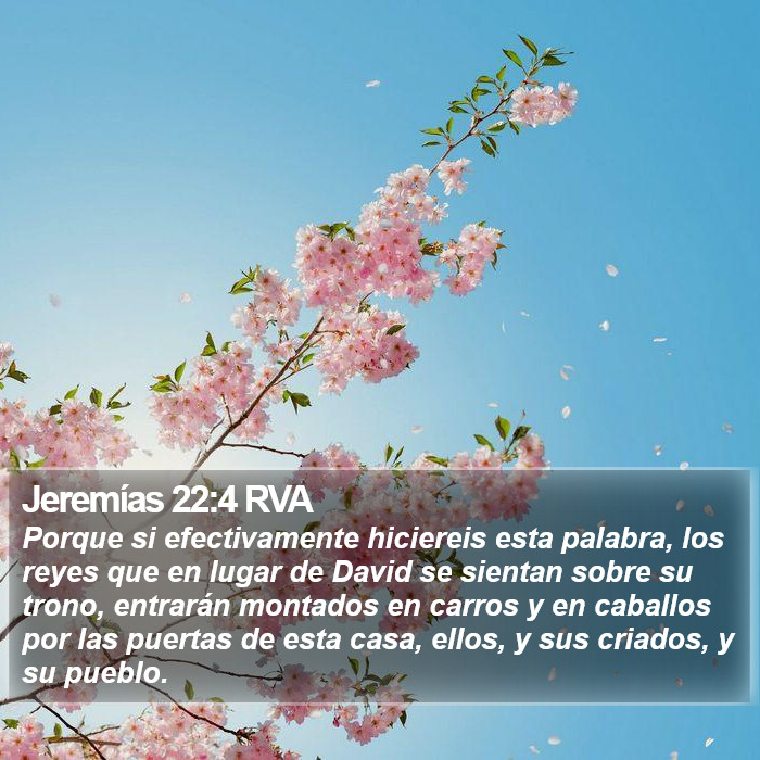 Jeremías 22:4 RVA Bible Study