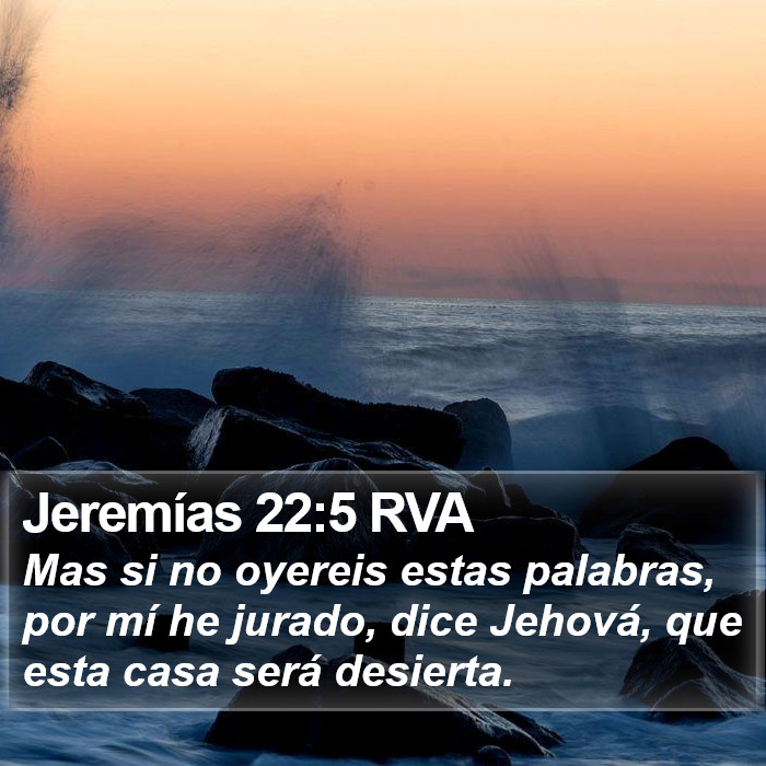 Jeremías 22:5 RVA Bible Study