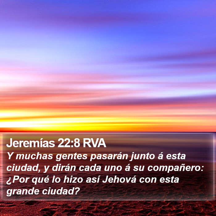 Jeremías 22:8 RVA Bible Study