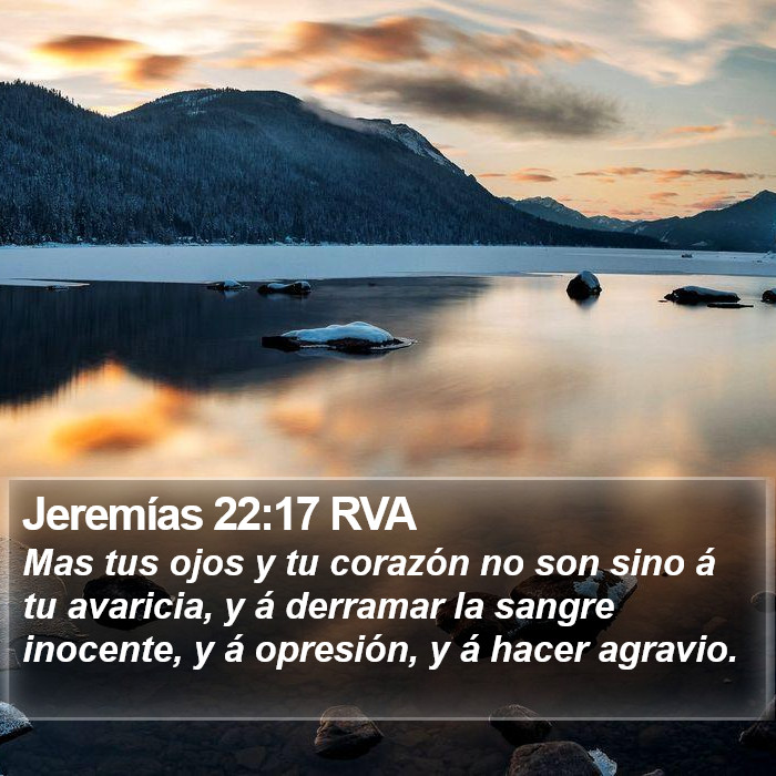 Jeremías 22:17 RVA Bible Study