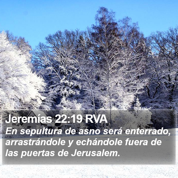 Jeremías 22:19 RVA Bible Study