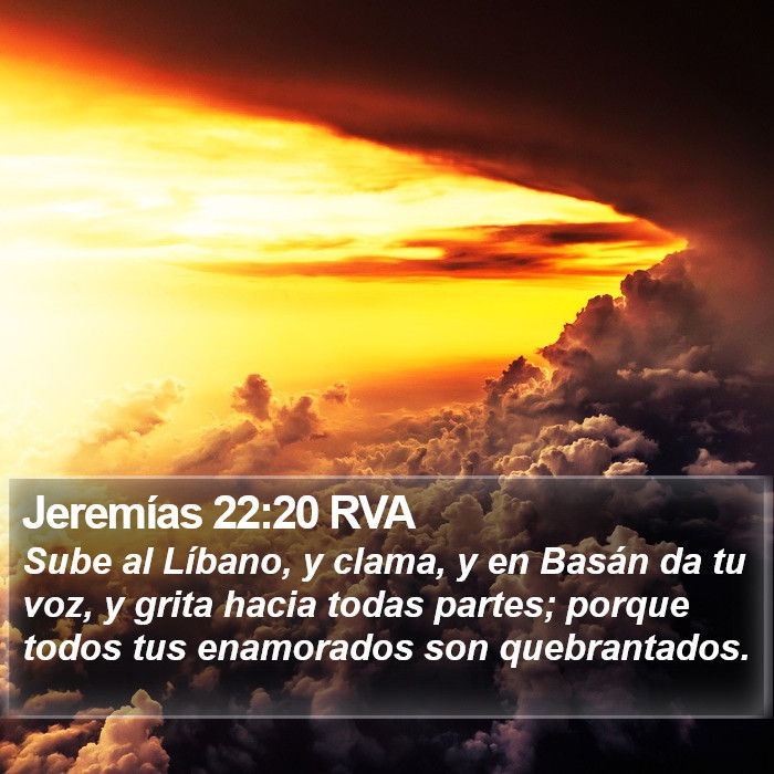 Jeremías 22:20 RVA Bible Study