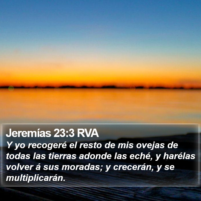 Jeremías 23:3 RVA Bible Study