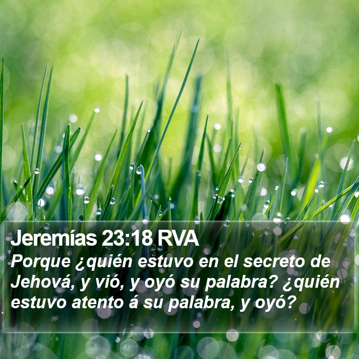 Jeremías 23:18 RVA Bible Study