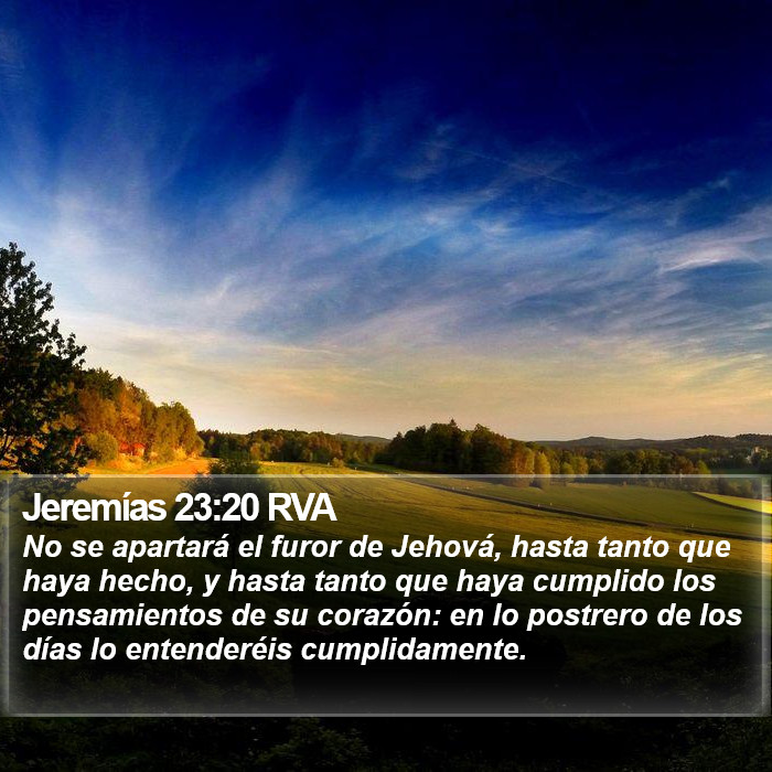 Jeremías 23:20 RVA Bible Study