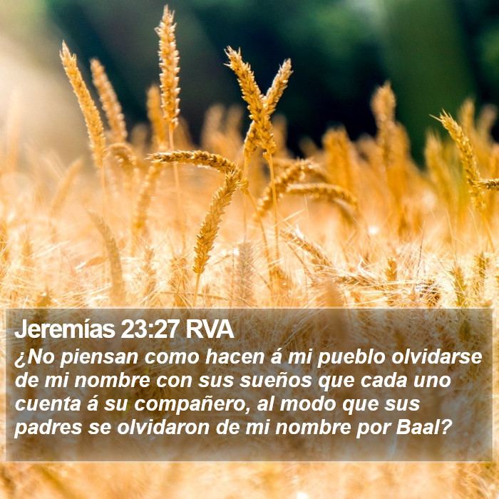 Jeremías 23:27 RVA Bible Study