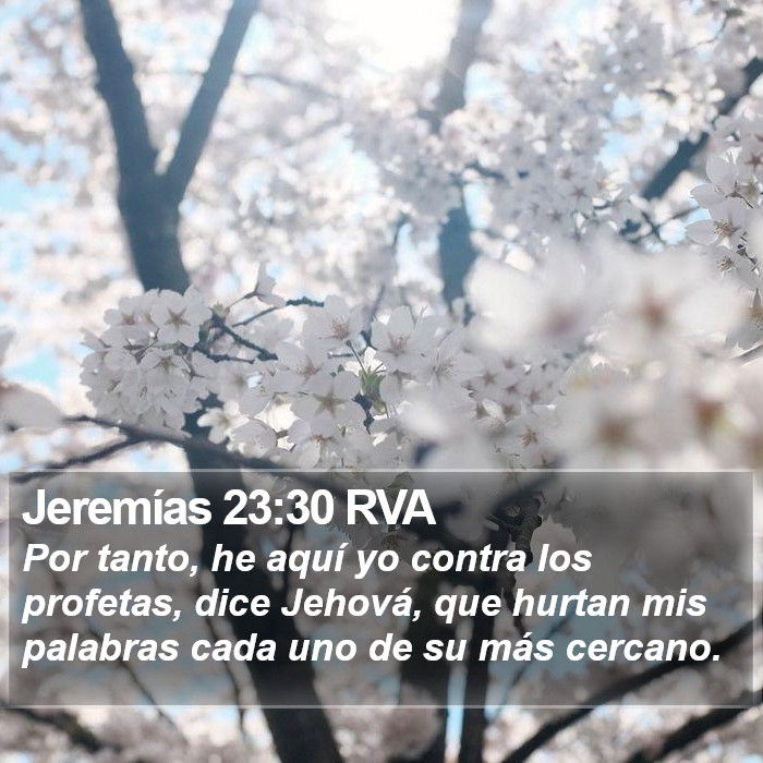 Jeremías 23:30 RVA Bible Study