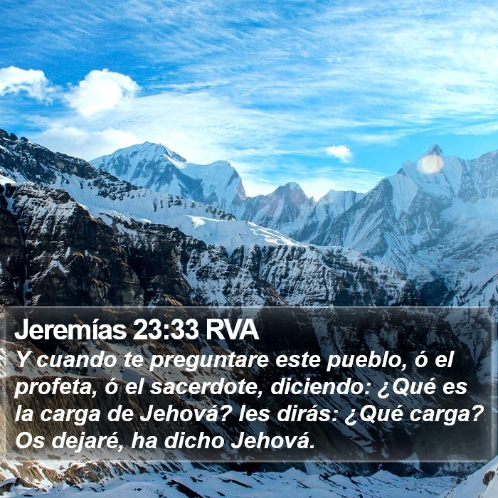 Jeremías 23:33 RVA Bible Study