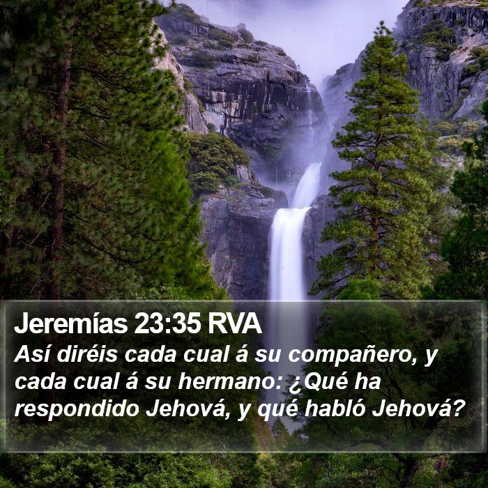 Jeremías 23:35 RVA Bible Study