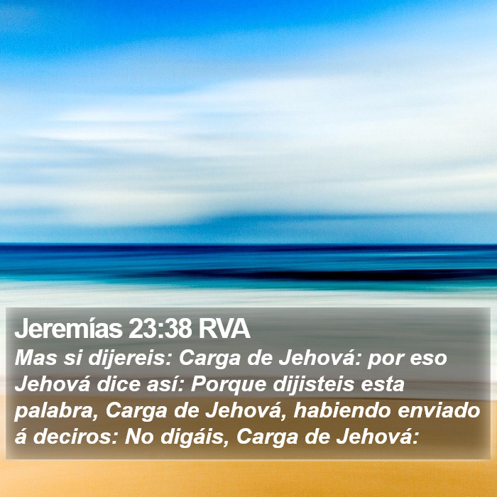 Jeremías 23:38 RVA Bible Study