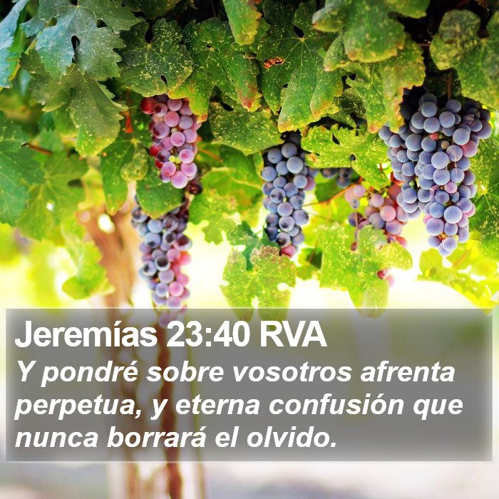 Jeremías 23:40 RVA Bible Study