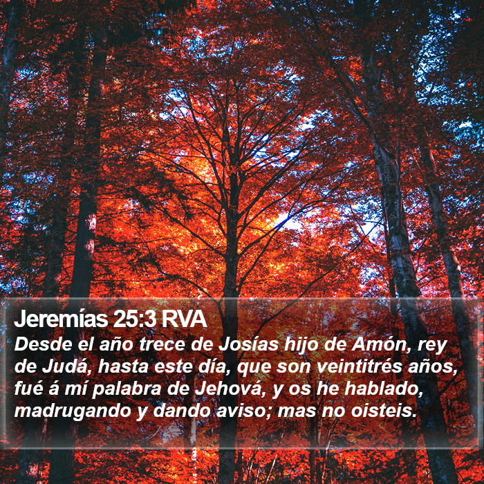 Jeremías 25:3 RVA Bible Study