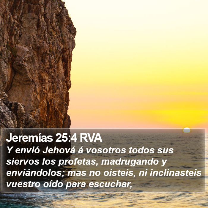 Jeremías 25:4 RVA Bible Study