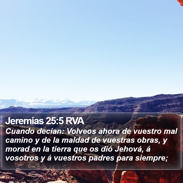 Jeremías 25:5 RVA Bible Study