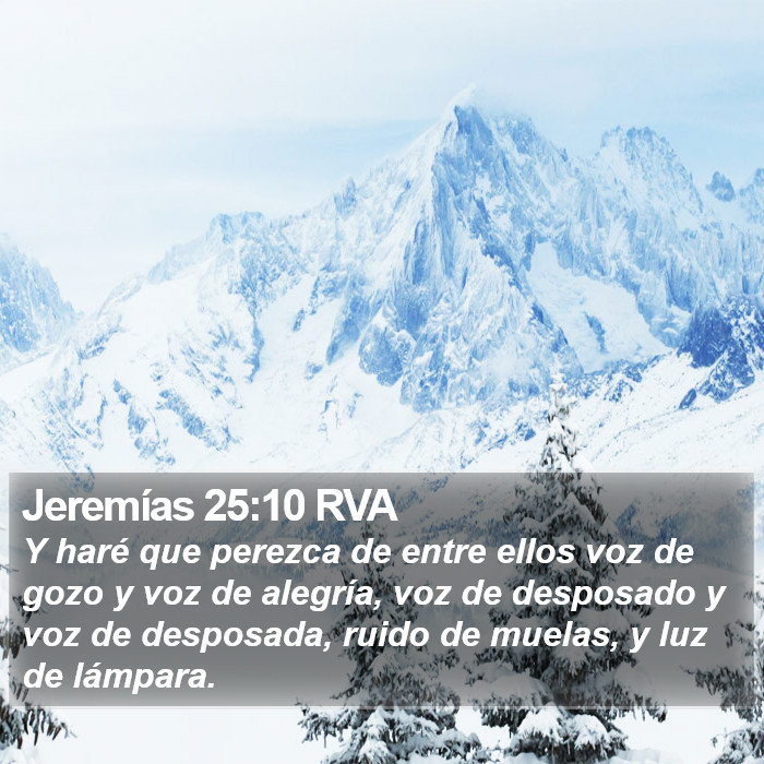 Jeremías 25:10 RVA Bible Study