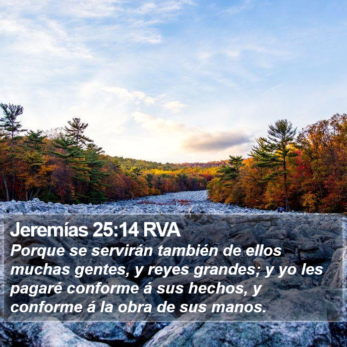 Jeremías 25:14 RVA Bible Study