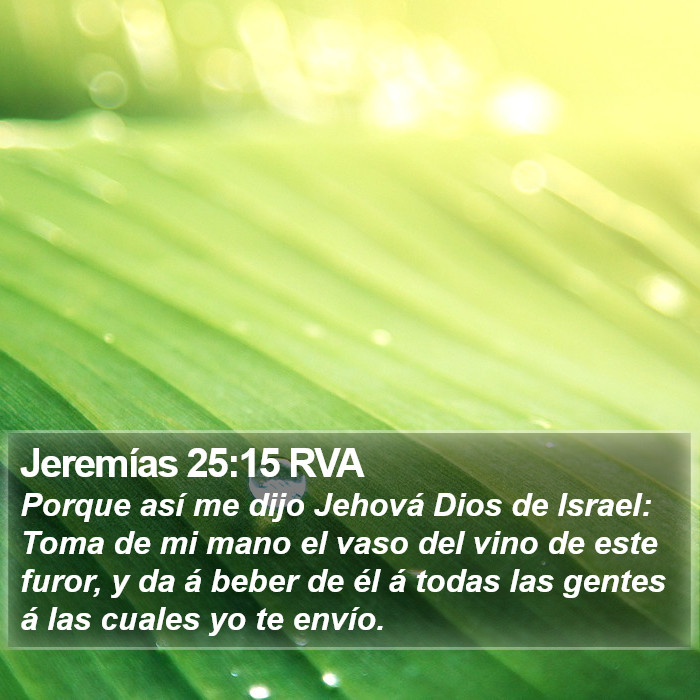 Jeremías 25:15 RVA Bible Study