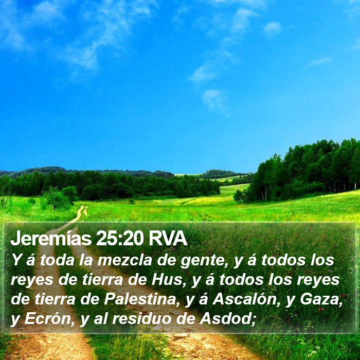 Jeremías 25:20 RVA Bible Study