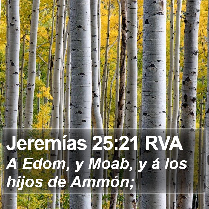 Jeremías 25:21 RVA Bible Study