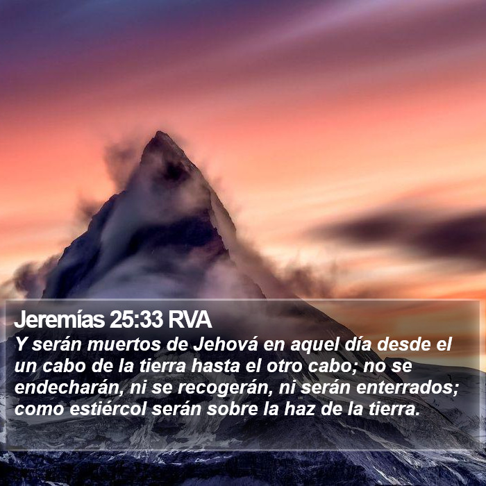 Jeremías 25:33 RVA Bible Study