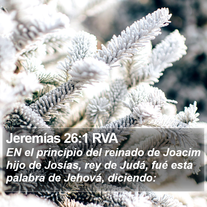 Jeremías 26:1 RVA Bible Study