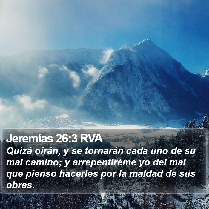 Jeremías 26:3 RVA Bible Study