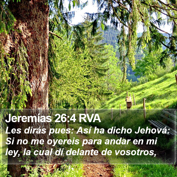 Jeremías 26:4 RVA Bible Study