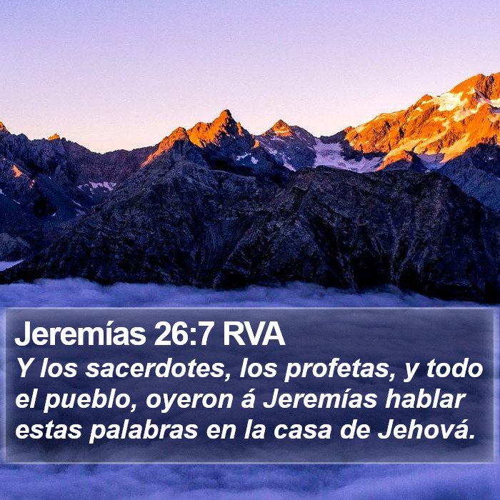 Jeremías 26:7 RVA Bible Study