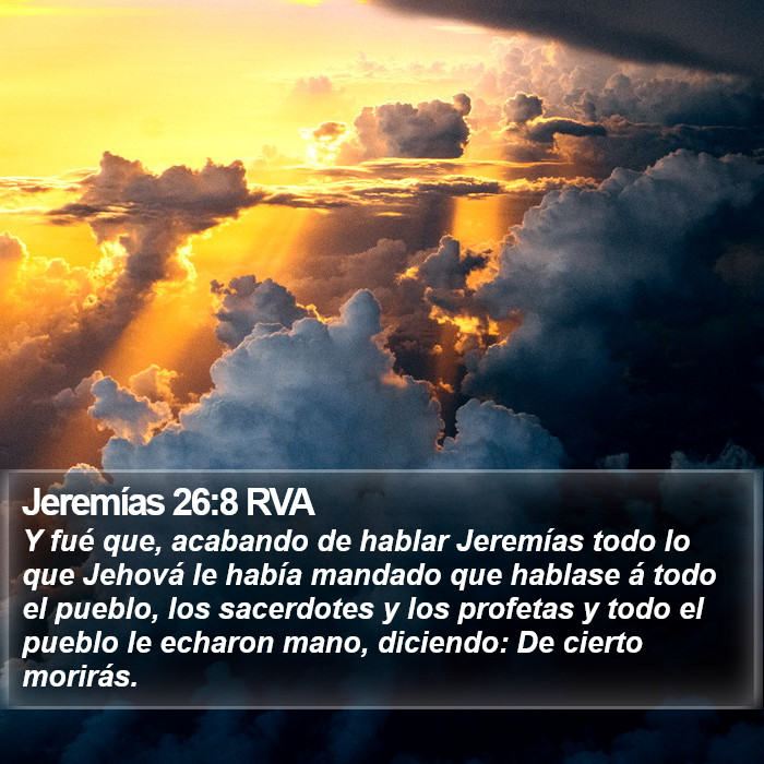 Jeremías 26:8 RVA Bible Study