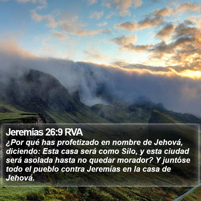 Jeremías 26:9 RVA Bible Study