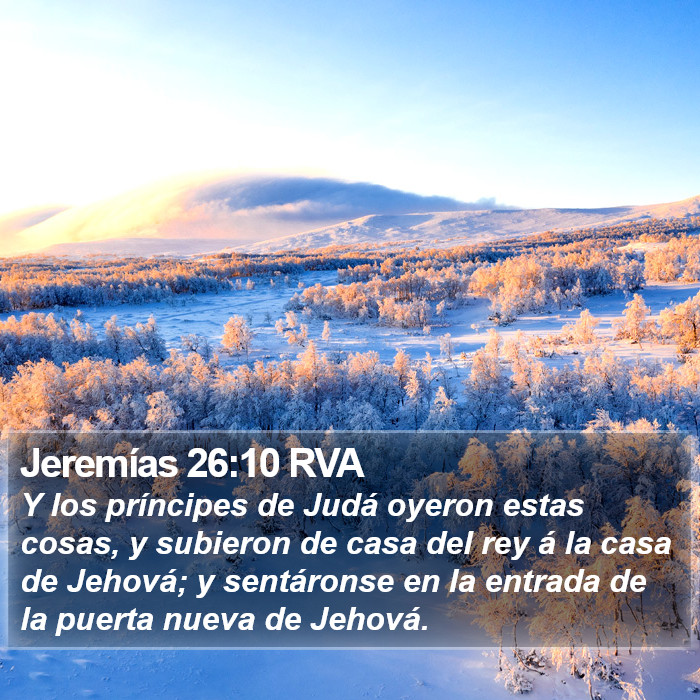 Jeremías 26:10 RVA Bible Study