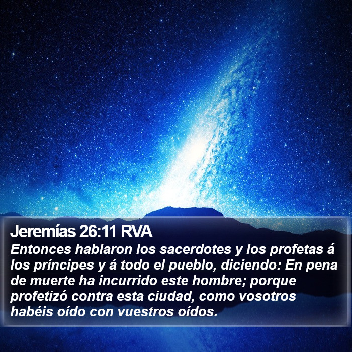 Jeremías 26:11 RVA Bible Study