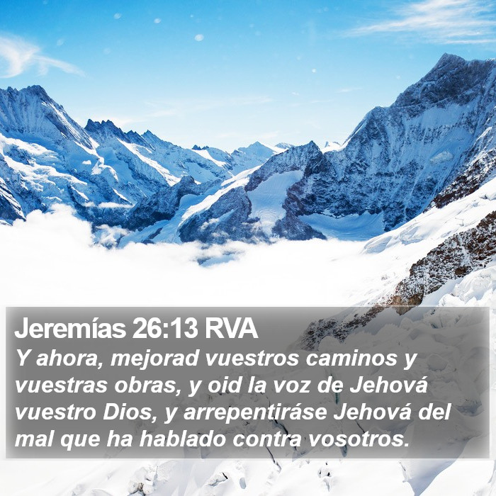 Jeremías 26:13 RVA Bible Study