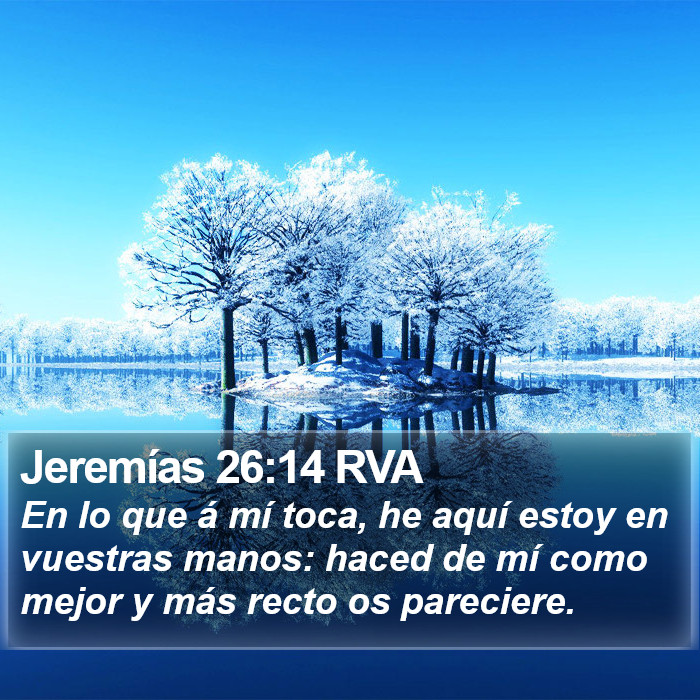 Jeremías 26:14 RVA Bible Study