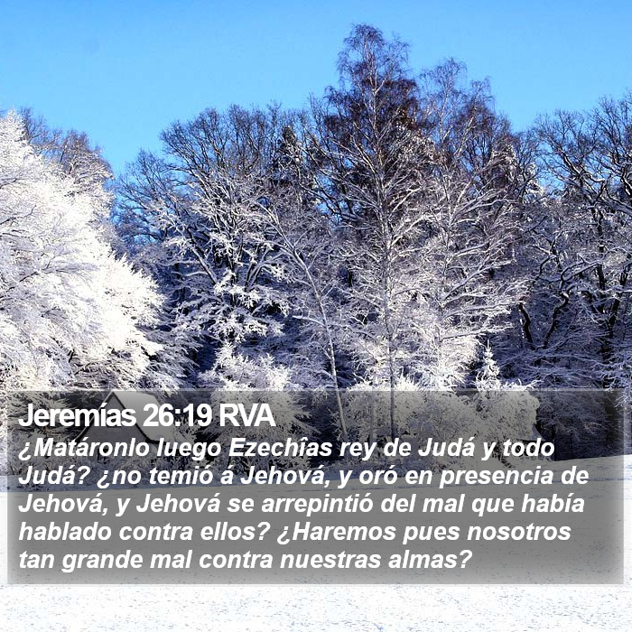 Jeremías 26:19 RVA Bible Study