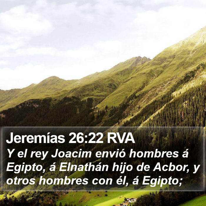 Jeremías 26:22 RVA Bible Study