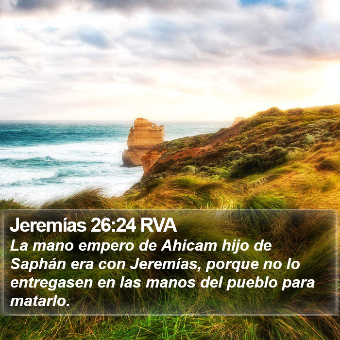 Jeremías 26:24 RVA Bible Study